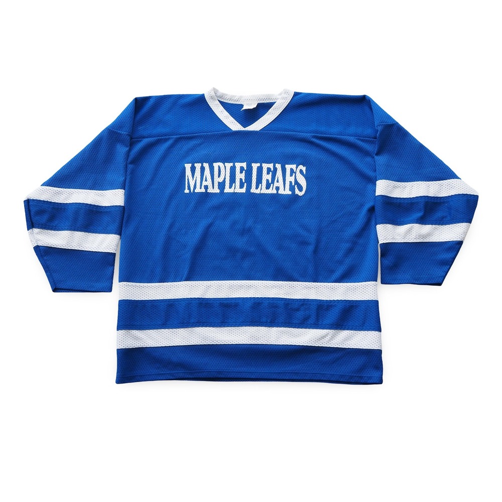 Athletic Knit Vintage Maple Leafs Team Extreme Hockey Jersey Mens XL Blue White